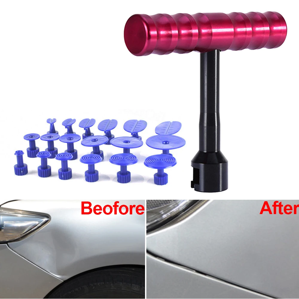 Инструменты для ремонта вмятин на автомобиле с центральным ремешком в виде буквы