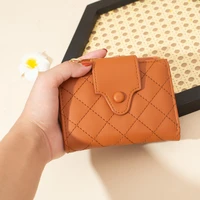 2021 new fashion anti rfid wallet women pu leather female card wallet case short folding zipper hasp ladies multi card money bag