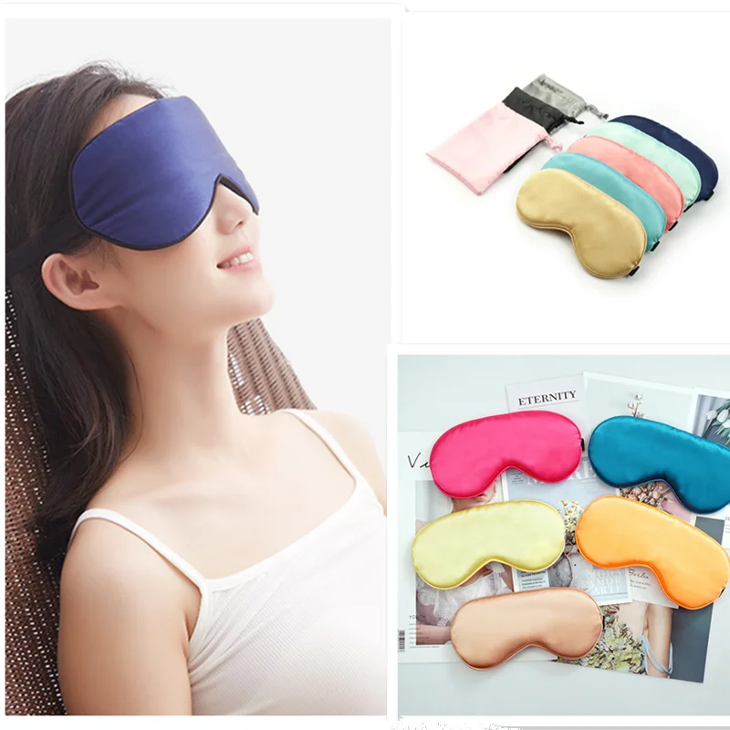 1 шт. шелковая маска для сна отдыха мягкий оттенок накладки глаз повязка на глаза