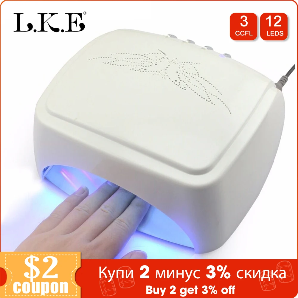 Светодиодная Сушилка для ногтей LKE 72 Вт + CCFL УФ гель сушки автоматическая индукция