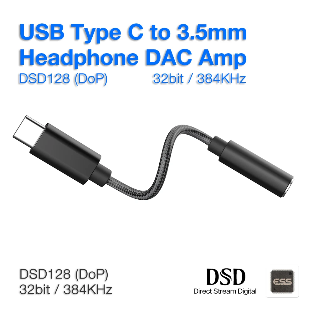 Портативный усилитель для наушников 600ohm HPA USB Type C DAC Codecs ESS9280 DSD жесткий декодер HiFi
