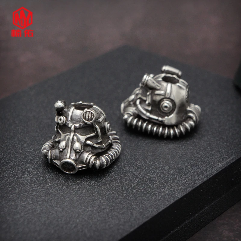 1 шт. инженер радиации Ретро латунные бусы EDC на веревочке нож бусины веревочный