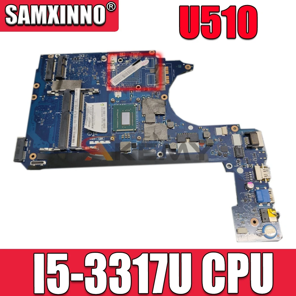 

Akemy Laptop Motherboard For Lenovo ideapad U510 90001812 VITU5 LA-8971P REV 1.0 SR0N8 I5-3317U CPU Main board works
