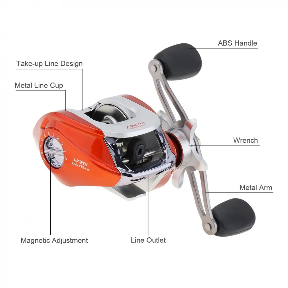 12+1BB 6.3:1 Gear Ratio Stainless Steel Fishing Baitcasting Reel Max Drag 5KG/11LB with Magnetic Brake Right Left Hand Optional | Спорт и