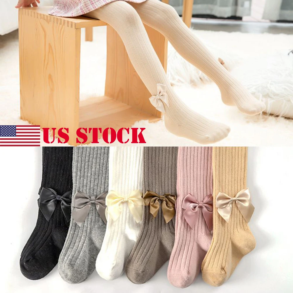 New 0-8Y Autumn Winter Warm Knit Leggings Toddler Kids Baby Girl Boy Cotton Warm Stockings Pantyhose Pants Trousers