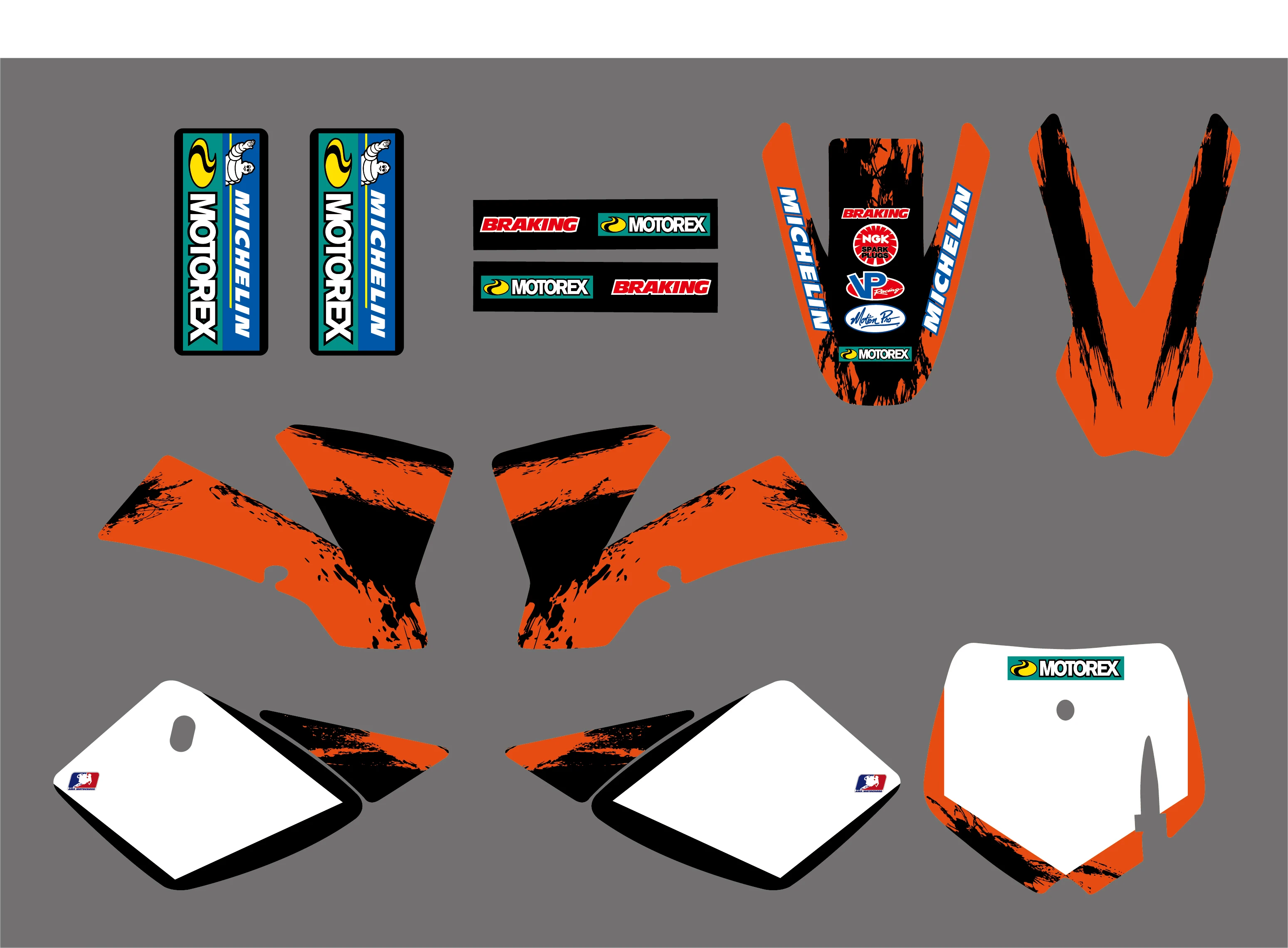 0251 новые стильные наклейки Team Fulle графические наборы для KTM SX 50 SX50 2002 2008 2007 2006 2005 2004