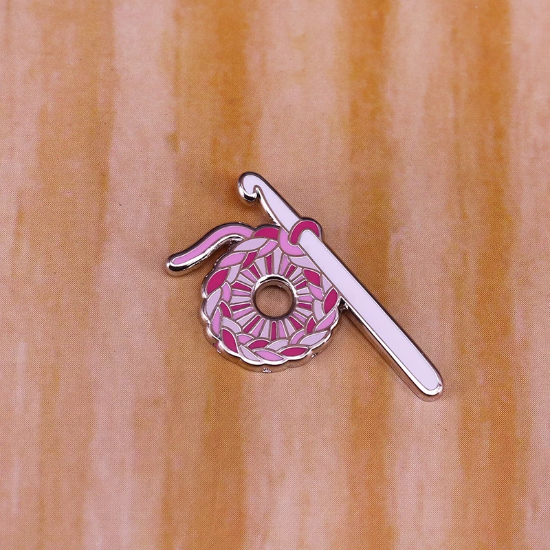 Эмалированная булавка для вязания идеальный аксессуар вышивки | Украшения и