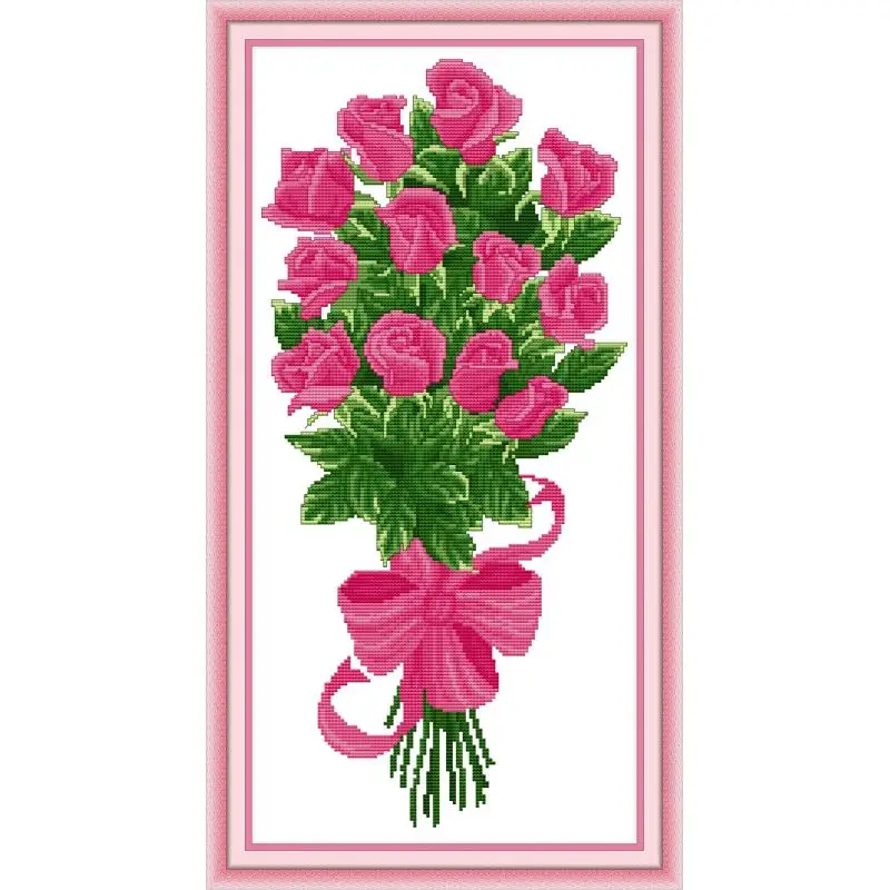 Joy Sunday counted cross stitch The rose Cotton Thread Painting 11CT14CT DIY Needlework Kits Embroidery DMS Cross Stitch | Дом и сад