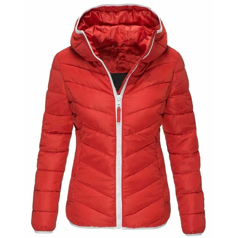 Female Thicken Coat Cotton Padded Parka Jacket Hooded Outwear Plus Size 2021 New Women Winter Jacket Slim Fashion Warm Parkas