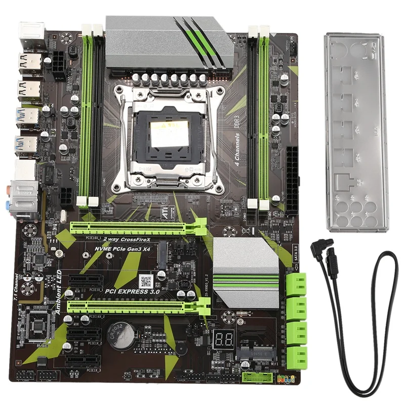 X99 LGA2011 3 материнская плата 4 канала DDR3 32G RAM NVME SSD M.2 USB 0 SATA PCIE 16X ATX для Intel I7 E5