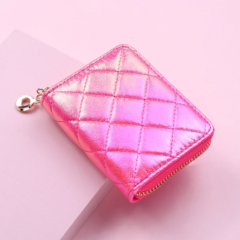 

Travel Journey Bank Credit Card Holder Organizer Small Coin Purse Bag Case 2021 New Fashion Women Blocking Zipper Wallet