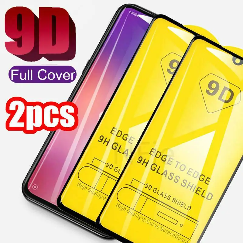 Защитное стекло 9D для Xiaomi Mi 9T 2 шт. закаленное Redmi 8 K20 Note Pro 5 6 7 6A 7A|Защитные стёкла и