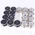 Кнопочный переключатель для автомобильного динамика, 19 мм, оксид алюминиялатунь, родиевое покрытие, мгновенныйфиксатор, металлический светодиодный логотип светильник настраиваемый