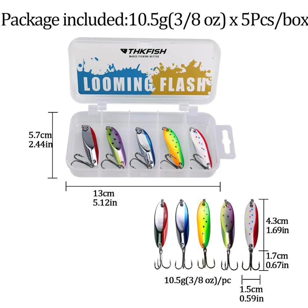 5pcs 10g 5 шт./кор. 3,5g 5g 7g 10g металлическая ложка для рыбалки приманки жесткая морская приманка для рыбалки ложка приманка песка, черной рыбы, полосатого окуня, форель воблеры - Цвет: 5pcs 10g