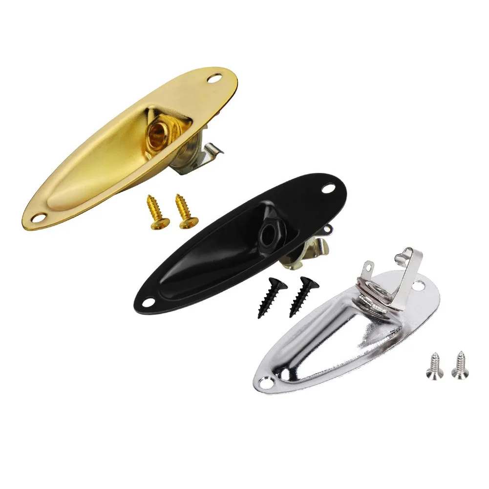 

Electric Guitar Pickup Jack Plate Socket Oval 6.35mm Output Jackplate For Fender Strat Style Accesorios With Screws Repair Tool