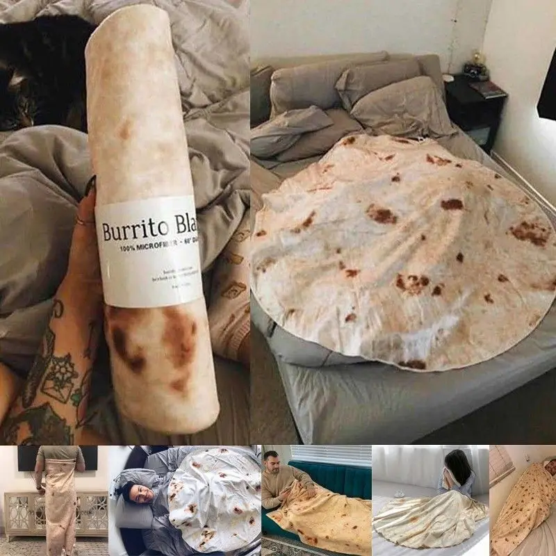 Супер мягкое Коралловое одеяло из флиса круглой формы фланели Tortilla Burrito Норковое