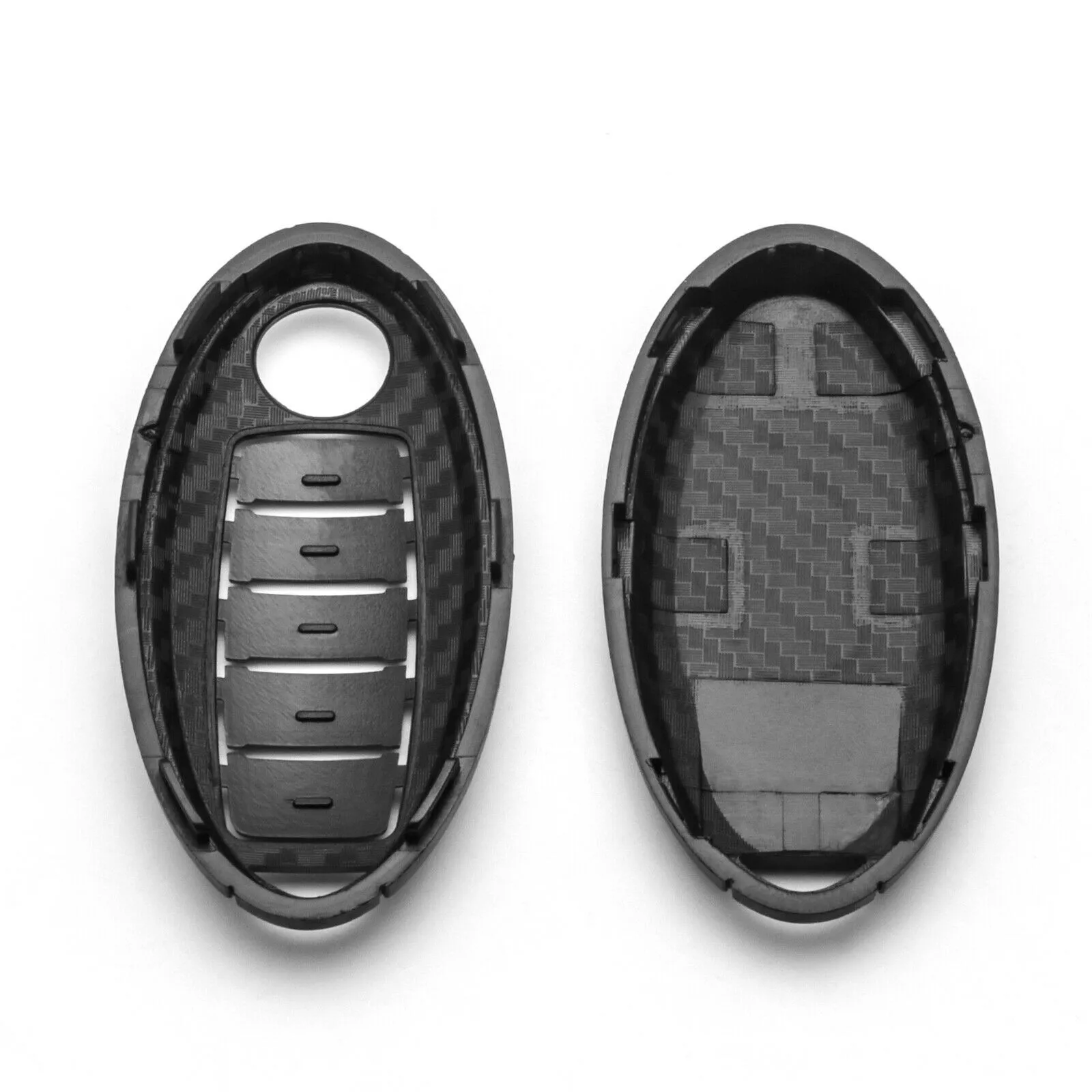 

Matte Black Car Key Case Carbon Fiber Case Holder Easy To Install Fob Cover
