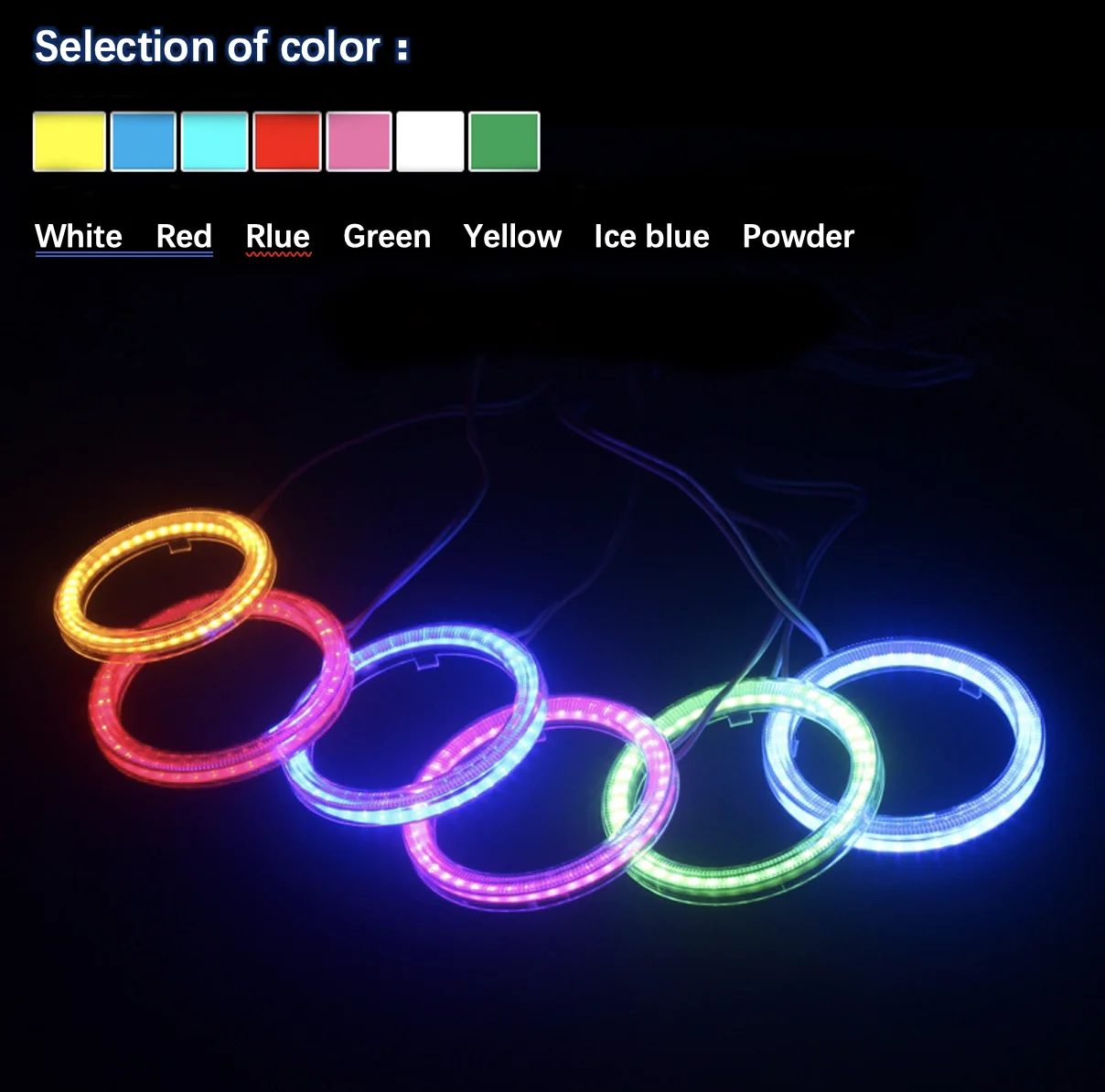 2 шт. Супер Яркие Кольца Ангельских Глаз COB LED Фары 60мм 70мм 80мм 90мм 100мм 110мм 120мм Автомобиль Мотоцикл DRL Лампа