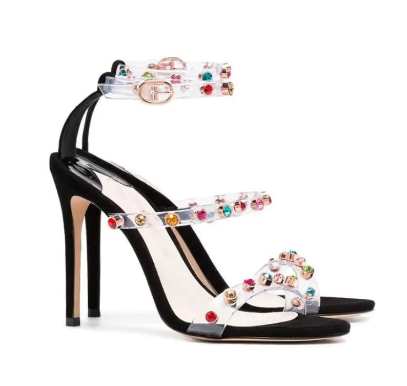 Zapatos de tacón alto para mujer con hebilla punta estrecha mariposa verano сексуальный zapatos fiesta zapa|Боссоножки и