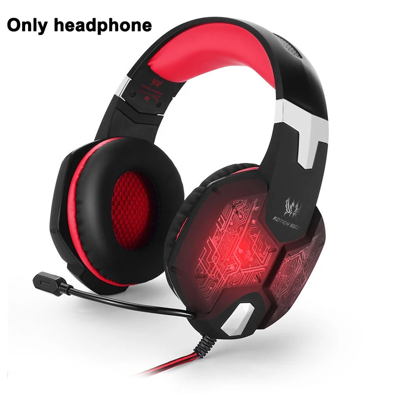 Only Headphone Большие проводные игровые наушники для компьютера пк с микрофоном шумоподавлением игровая гарнитура для компьютера компьютерные наушники игровые - Цвет: Only Headphone