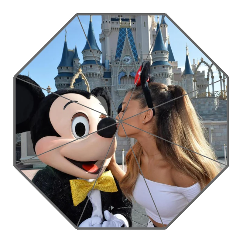 P# Ariana Grande 03 Зонт с индивидуальным принтом складной зонт от солнца и дождя для путешествий неавтоматический декоративный зонт высокого качества - Цвет: 19