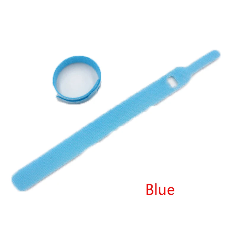 Blue 50 шт./компл. Карамельный Цвет данных кабельные стяжки нейлон крюк и петля кабель жгут проводов крепление кабеля Маркер ремни Мощность провода Управление - Цвет: Blue