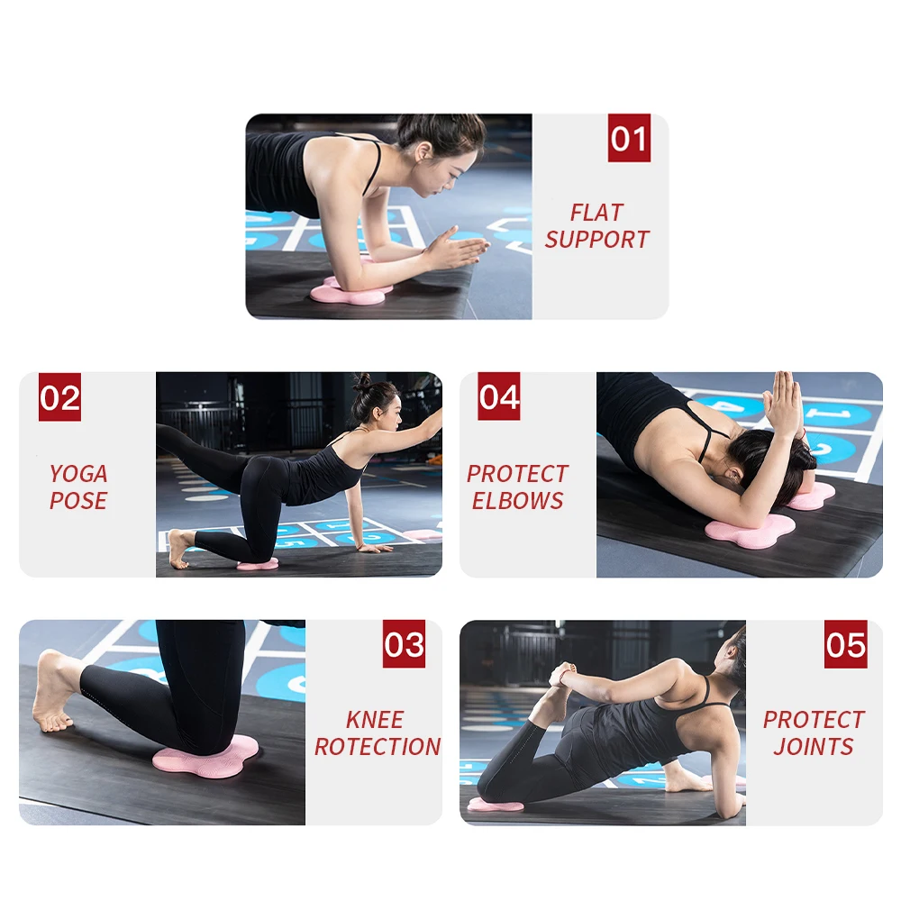 2PCS/Set Portable Small Round Knee Pad Yoga Mats Fitness Sprot Plank Gym Disc Protective Cushion Non Slip Mat Dropship | Спорт и