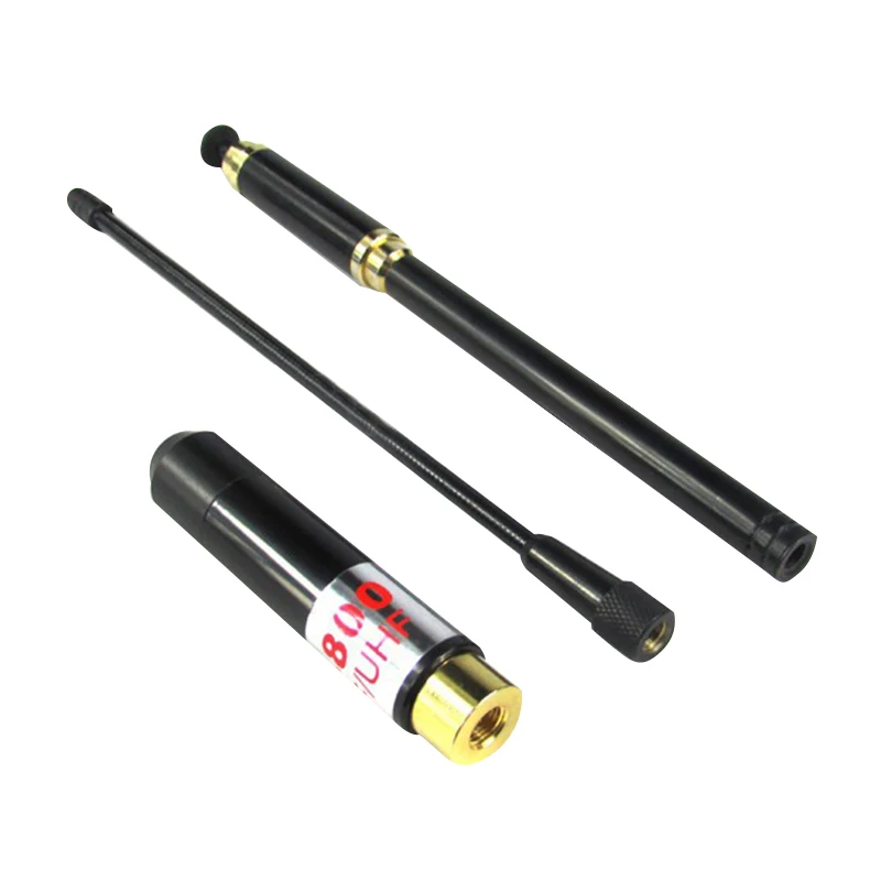 

Двухдиапазонная Мужская телескопическая антенна AL800 VHF UHF Sma-M с высоким коэффициентом усиления для двухсторонней радиосвязи