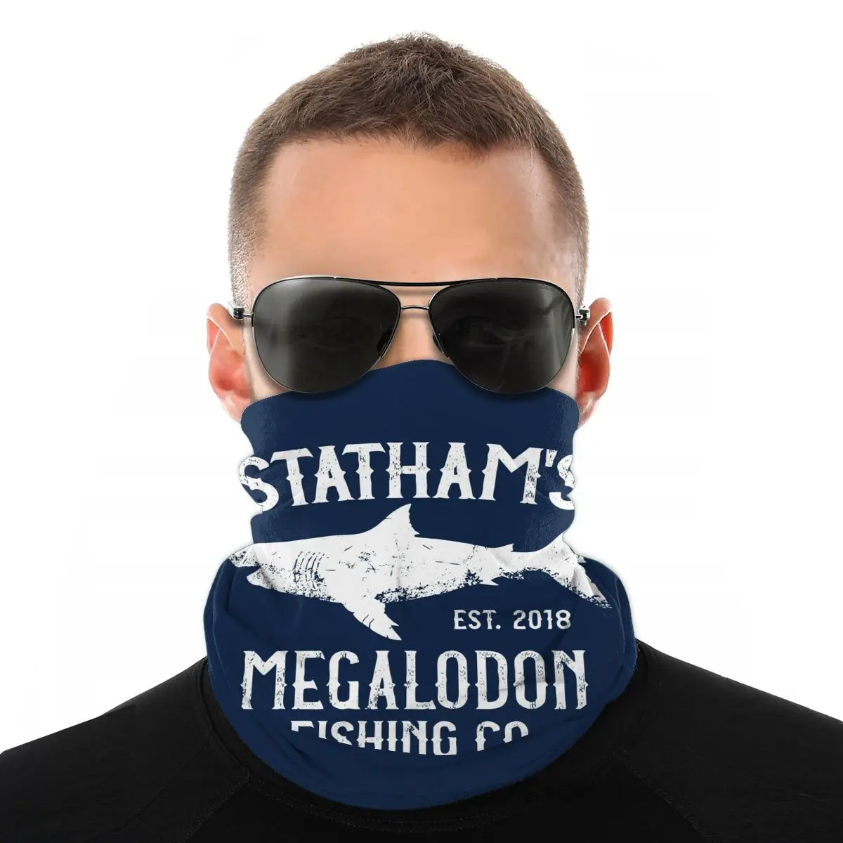 

Шарфы Statham Megalodon, маска на шею для мужчин и женщин, модная Манишка, бандана на шею, универсальные головные уборы для велоспорта, походов
