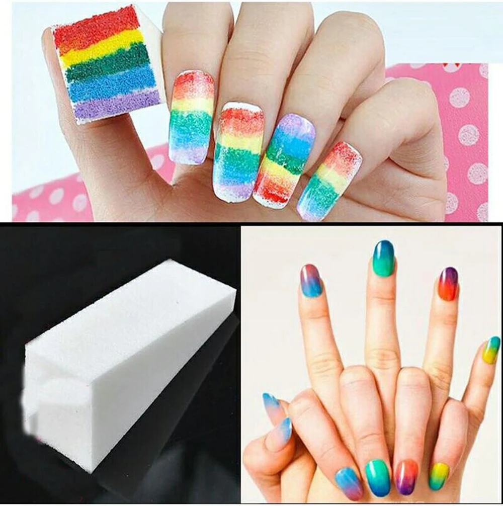 8 шт. инструменты для ногтей, спонж декорация для ногтей градиент DIY масляного цвета звезды поворотный креативный треугольный уплотнитель продукты