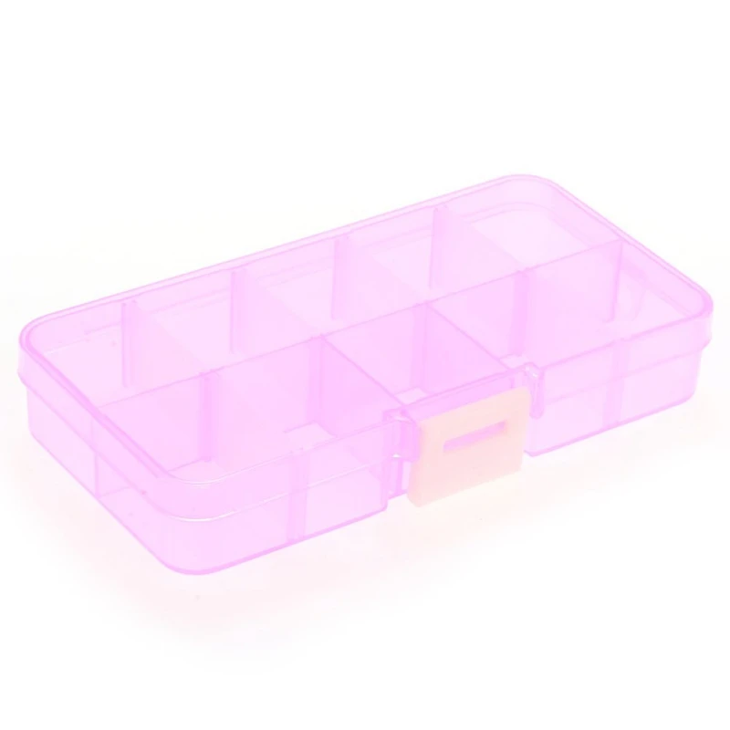 Pillbox Box 10 Removable Cases for Jewellery Fake Nails Pills Medicament | Дом и сад