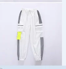Pants Коллекция года, Детский костюм для уличных танцев свободная Зеленая куртка комплект с белыми штанами, детские костюмы в стиле хип-хоп и Джаз для выступлений на сцене - Цвет: Pants