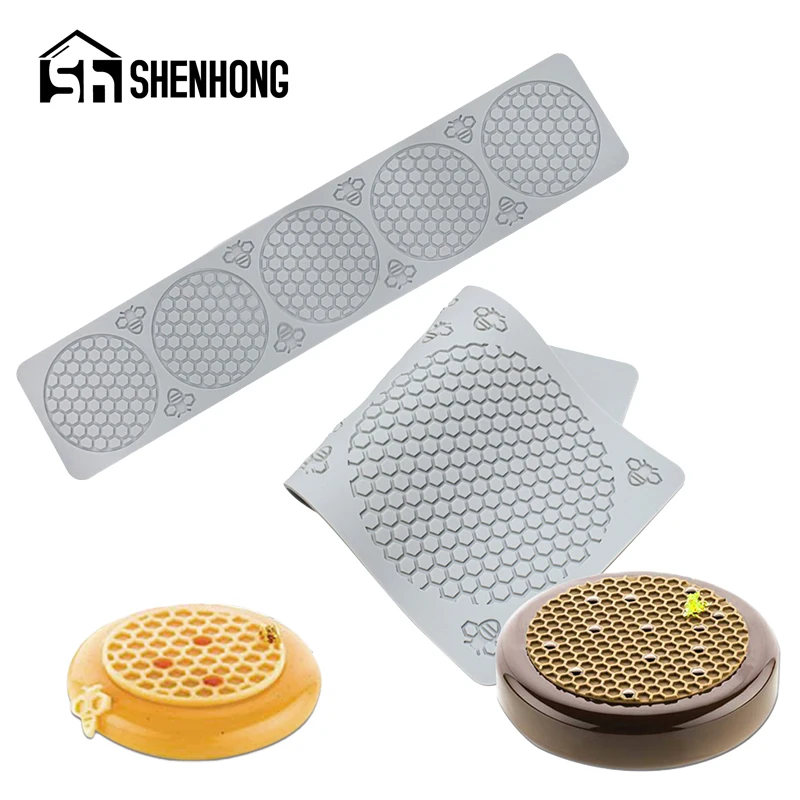 SHENHONG круглый соты пчел десерт украшения силиконовые формы для выпечки кекса торт