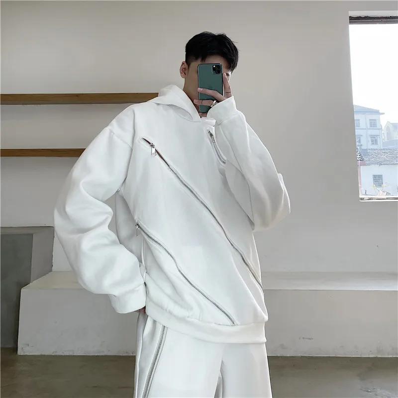 Свитер мужской свободного покроя на молнии с длинным рукавом | Мужская одежда