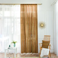 1 5 m wide bohemian ethnic style curtain cotton linen bronzing fringe curtain semi shading room curtain