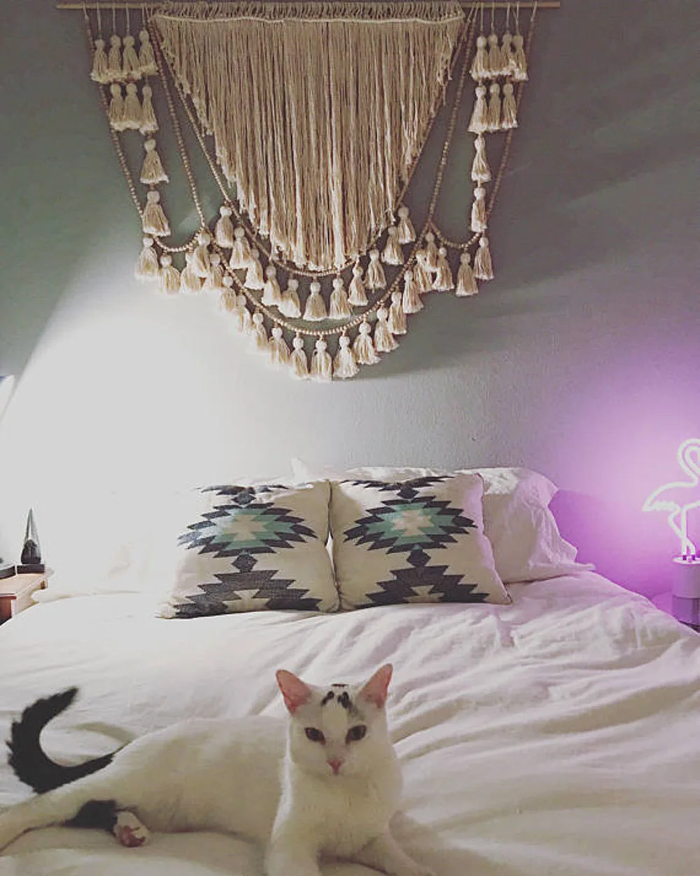 Новый скандинавский гобелен с геометрическим рисунком настенный богемный