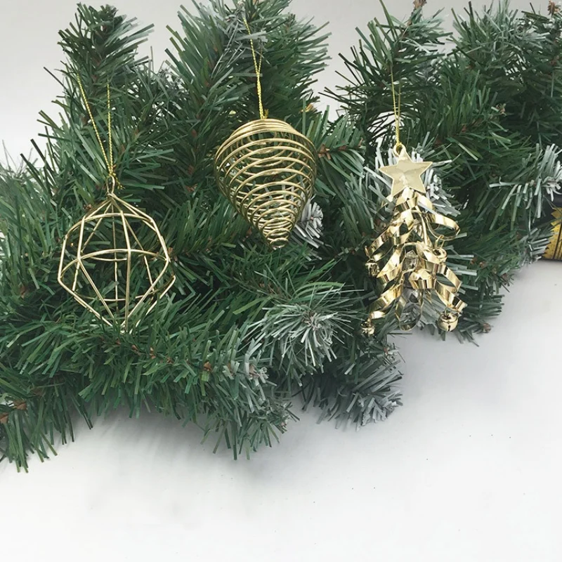 

Christmas Tree Metal Hanging Ornaments Metal Snowflake Five-Pointed Star Stocking Pendant New
