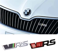 for vrs grill sport metal 3d decal for vw skoda rapid yetifor octavia fabia car front grille badge emblems stickers