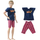 BJDBUS ручной работы Мужская Кукла наряд рубашка сетчатые штаны Повседневная Одежда Футболка Одежда для куклы Барби друг Кен Кукла Детская игрушка