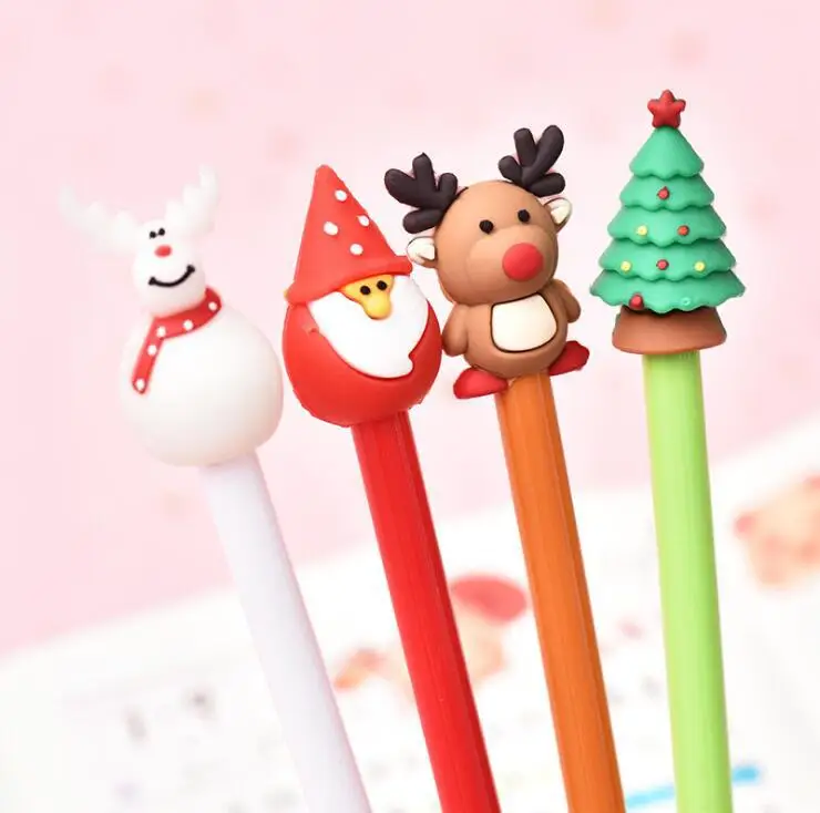 

Creative lovely cartoon Christmas series neutral pen, small fresh student office signature pen, examination pen stationery