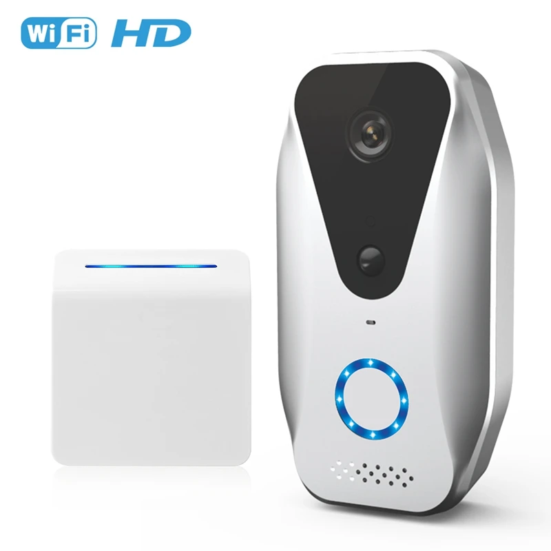 

Умный Видеозвонок HD 720P с Wi-Fi, видеодомофон с ночным видением, дверной звонок, беспроводная камера наблюдения