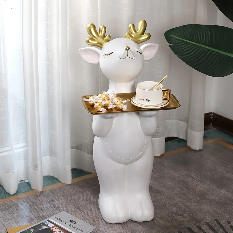 

Home Decor, Resin Deer Statue, Sculpture, Nordic, Large Animal Figurine Miniature, Living Room, Art Decoration, Room Accessories