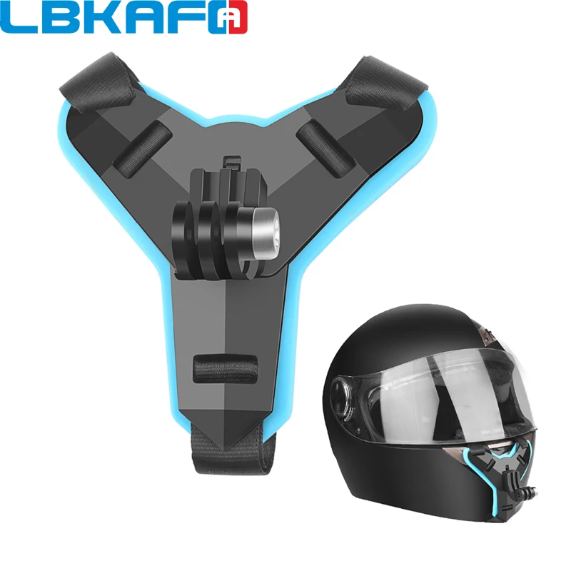 

LBKAFA Motorcycle Helmet Front Chin Bracket Holder Tripod Mount for GoPro Hero 11 10 9 8 Insta360 SJCAM SJ10 Eken DJI Action 2 3