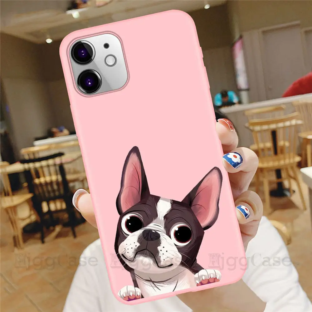 Мягкий силиконовый чехол-накладка для iPhone X XR XS MAX 8 7 6 S мопс французский бульдог