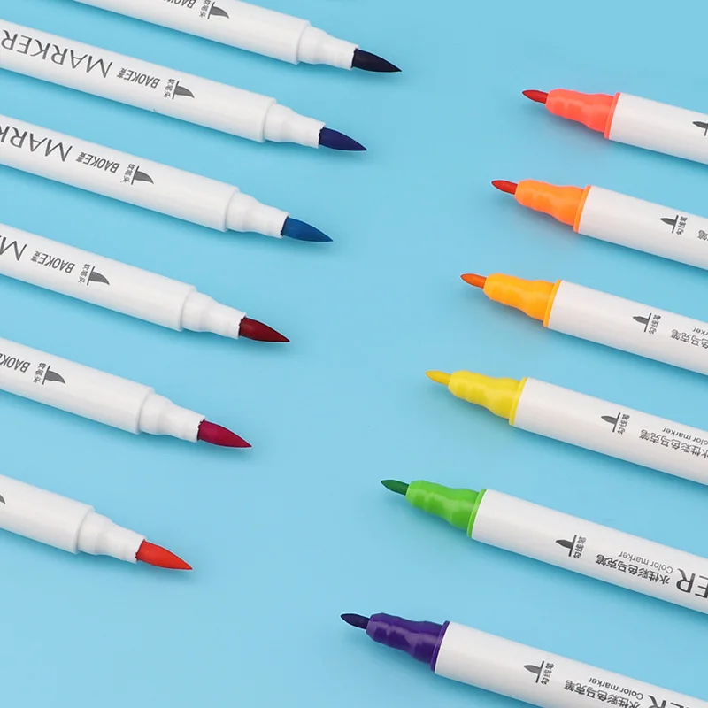 Двусторонние маркеры на водной основе 24 цвета|Цветные маркеры| |