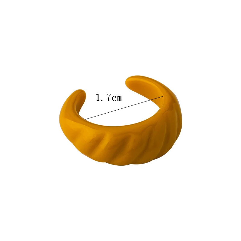 

2021 New Trendy Colorful Acrylic Geometric Rings Hand-painted Irregular Open Rings for Women Party Jewelry Gift Vintage Ring