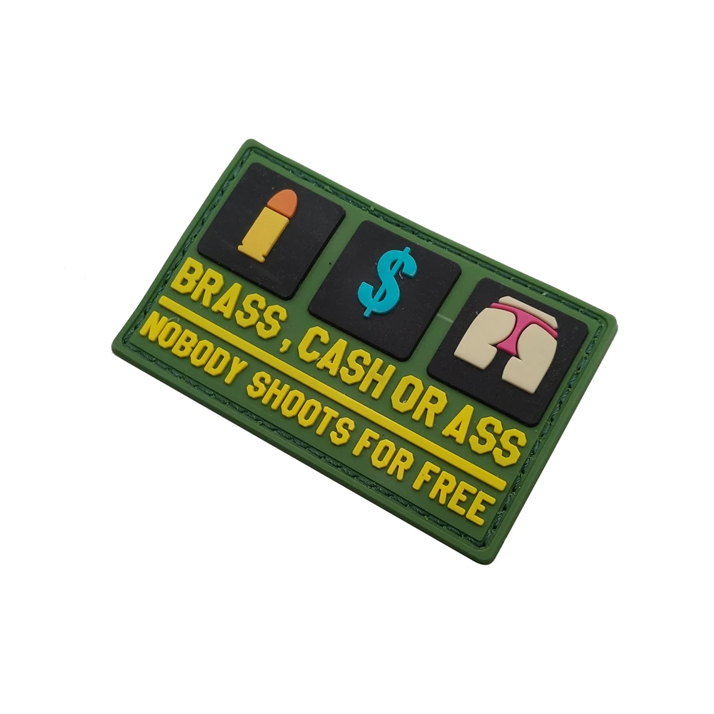 3D Embroidery PVC Bullet Cash Ass Waterproof Badge Armband Denim Jacket Backpack Hat Clothes Patch Accessories Icon 8*5cm | Дом и сад