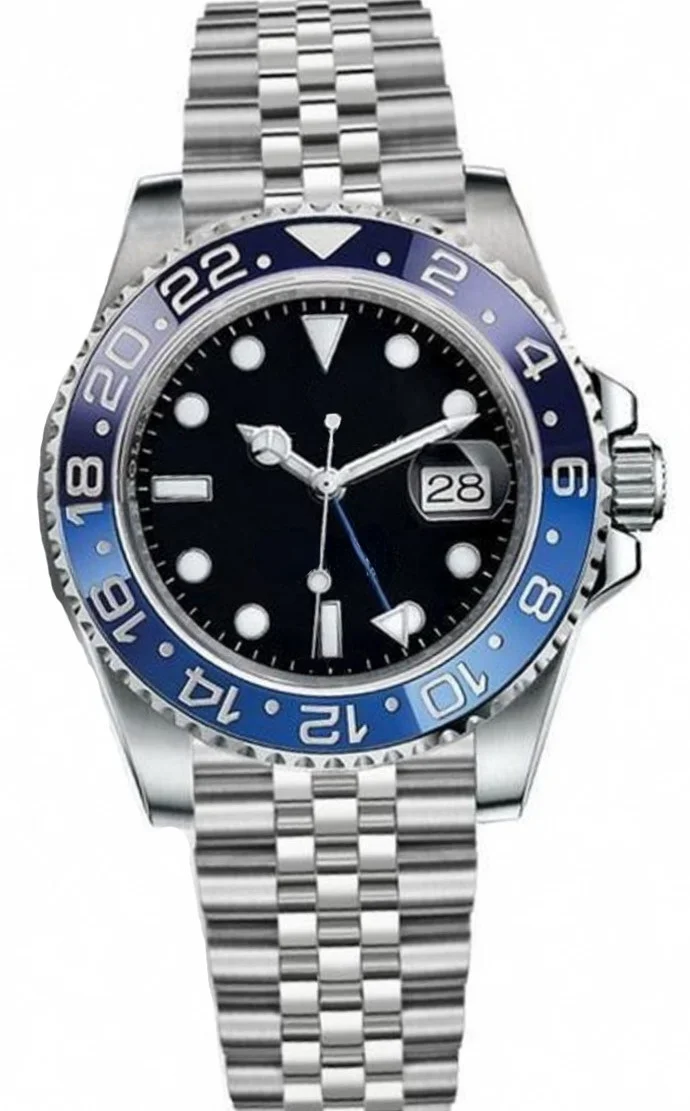 

Часы наручные мужские механические с керамической рамкой, спортивные с сапфировым стеклом из нержавеющей стали, автоматические, 40 мм, черны...