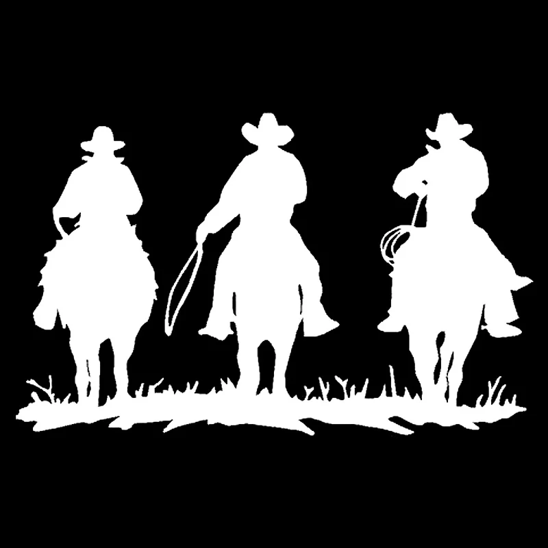 

Funny Car Stickers Decor Motorcycle Decals Cowboys on Horse Decorative Accessories Creative Sunscreen Waterproof PVC,18cm*10cm