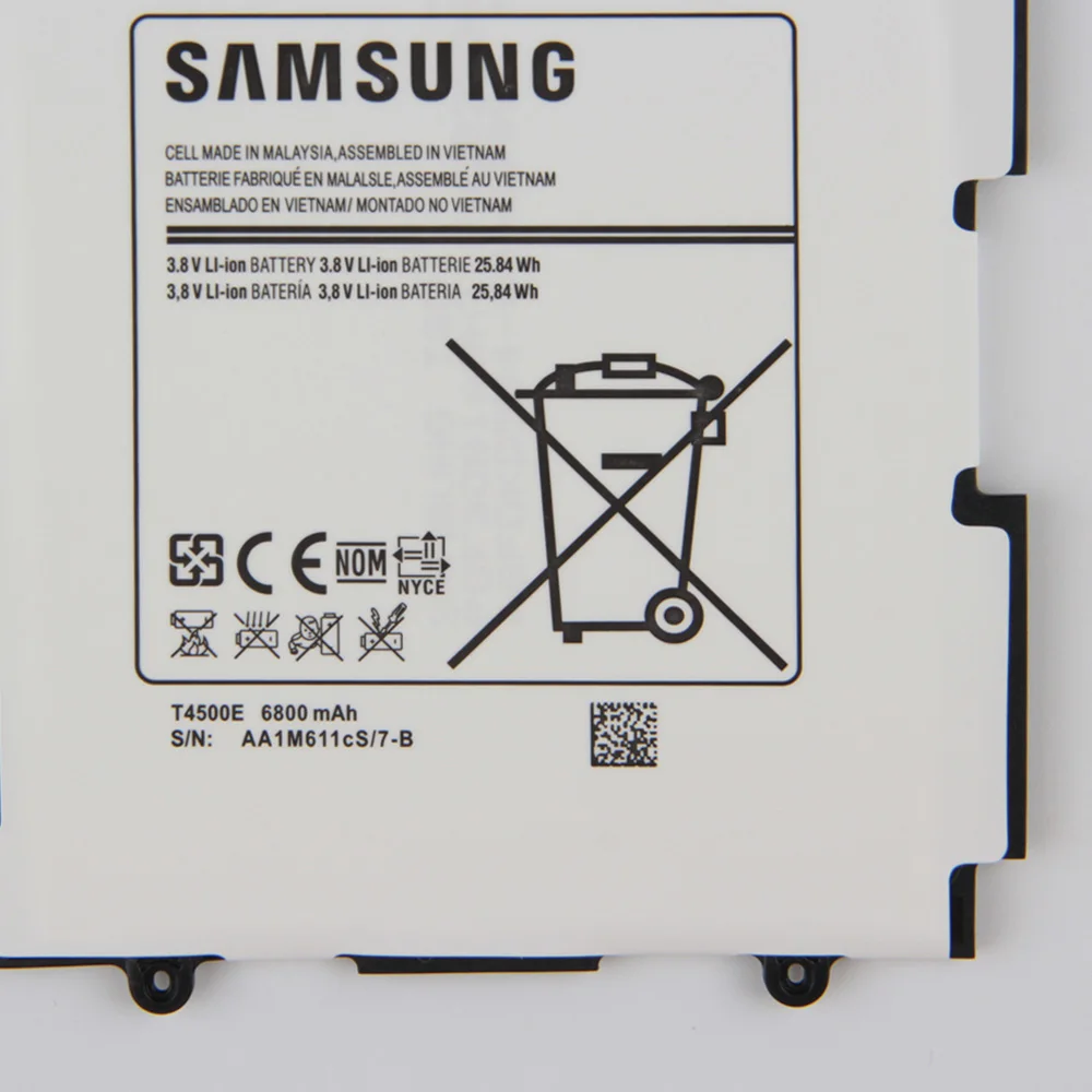Samsung оригинальный сменный аккумулятор T4500E для GALAXY Tab3 P5200 P5210 P5220 T4500C T4500K планшет 6800